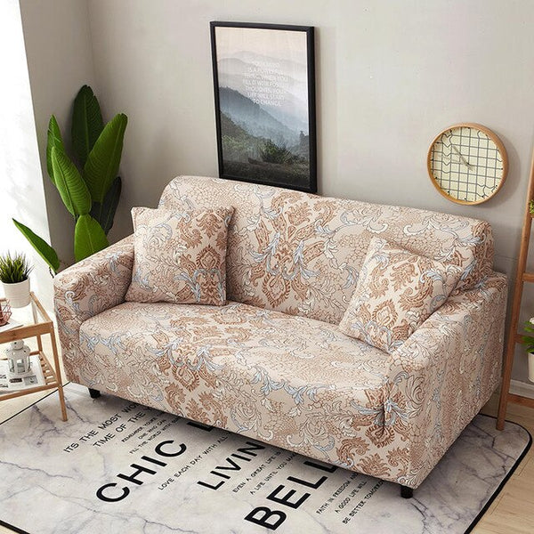 Lush Flowers Elastic Sofa Protector Cover for Living Room Sofa Slipcovers Sectional L Shape Sofacover 1/2/3/4 Seater