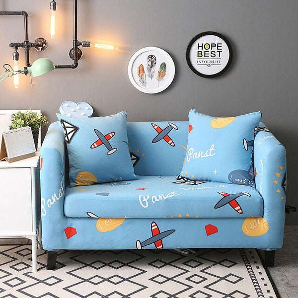 Lush Flowers Elastic Sofa Protector Cover for Living Room Sofa Slipcovers Sectional L Shape Sofacover 1/2/3/4 Seater