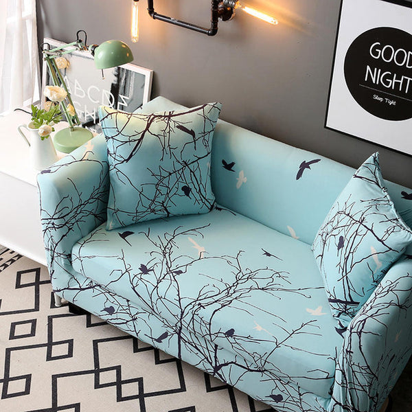 Lush Flowers Elastic Sofa Protector Cover for Living Room Sofa Slipcovers Sectional L Shape Sofacover 1/2/3/4 Seater
