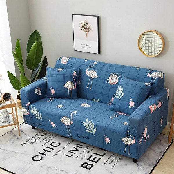 Lush Flowers Elastic Sofa Protector Cover for Living Room Sofa Slipcovers Sectional L Shape Sofacover 1/2/3/4 Seater
