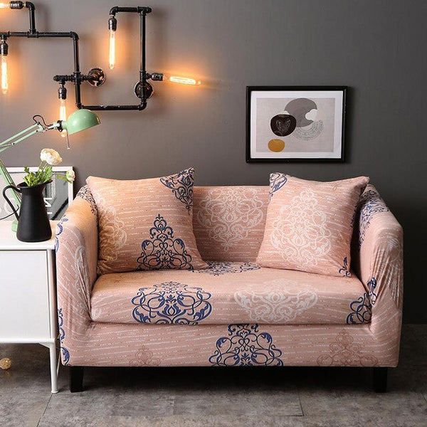 Lush Flowers Elastic Sofa Protector Cover for Living Room Sofa Slipcovers Sectional L Shape Sofacover 1/2/3/4 Seater