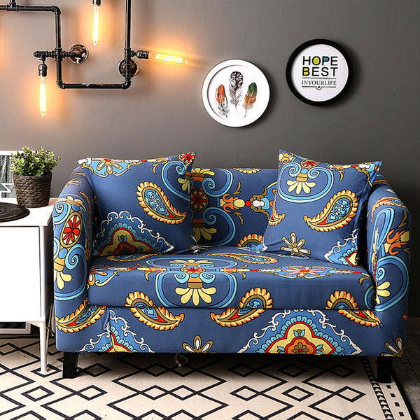 Lush Flowers Elastic Sofa Protector Cover for Living Room Sofa Slipcovers Sectional L Shape Sofacover 1/2/3/4 Seater