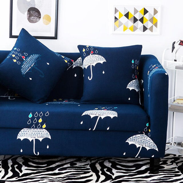 Lush Flowers Elastic Sofa Protector Cover for Living Room Sofa Slipcovers Sectional L Shape Sofacover 1/2/3/4 Seater