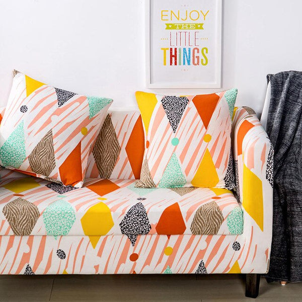 Lush Flowers Elastic Sofa Protector Cover for Living Room Sofa Slipcovers Sectional L Shape Sofacover 1/2/3/4 Seater