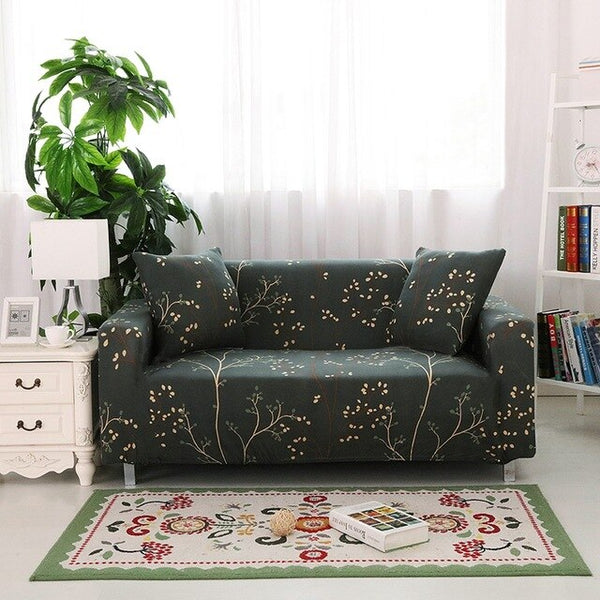 Lush Flowers Elastic Sofa Protector Cover for Living Room Sofa Slipcovers Sectional Universally Shape Sofacover for Living Room