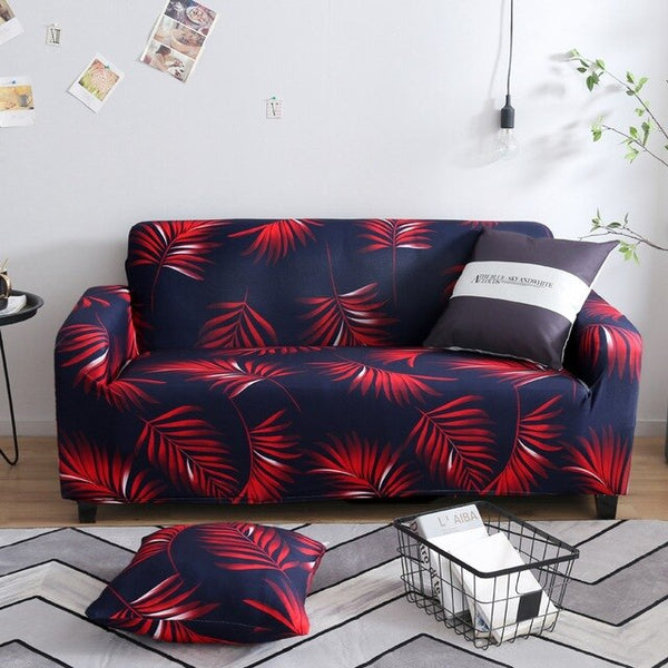 Lush Flowers Elastic Sofa Protector Cover for Living Room Sofa Slipcovers Sectional Universally Shape Sofacover for Living Room