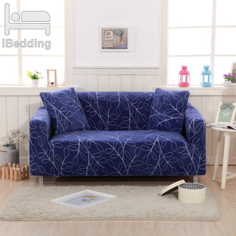 Lush Leaves Stretch Sofa Protector Cover for Living Room Sofa Slipcovers Sectional L Shape Sofacover 1/2/3/4 Seater